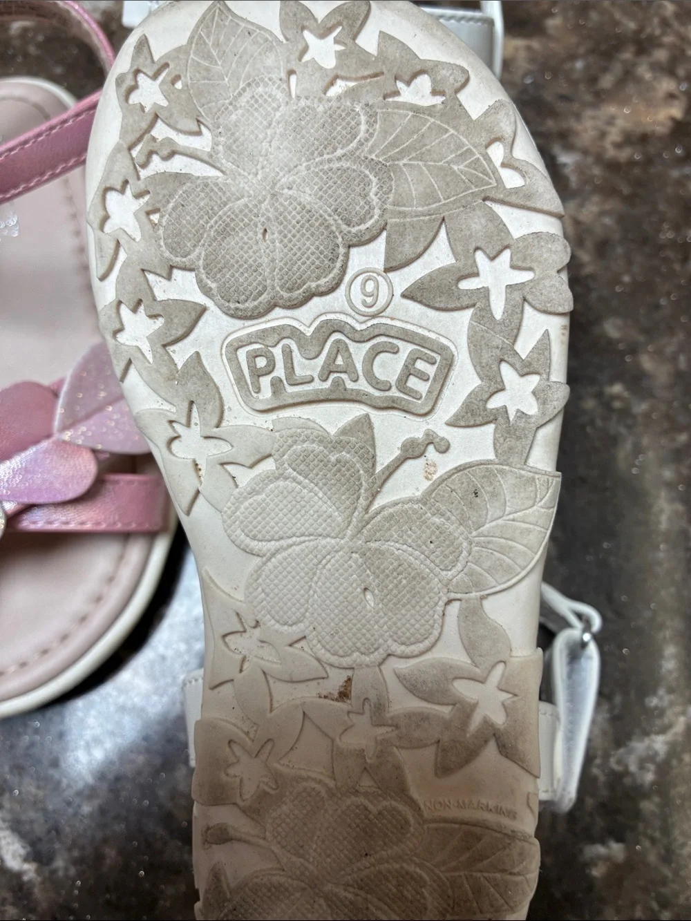 The Children's Place Girls' 3 prs Sandals in Pink, White, Tan